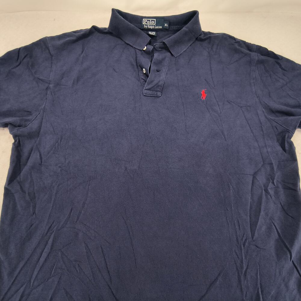 Polo by Ralph Lauren Collared Polo Shirt Mens Size Extra Large XL Navy Red